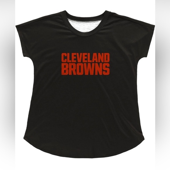 NFL Tops - FOCO Women's NFL Team CLEVELAND BROWNS Logo Ladies Fashion Tunic Top Shirt NWT